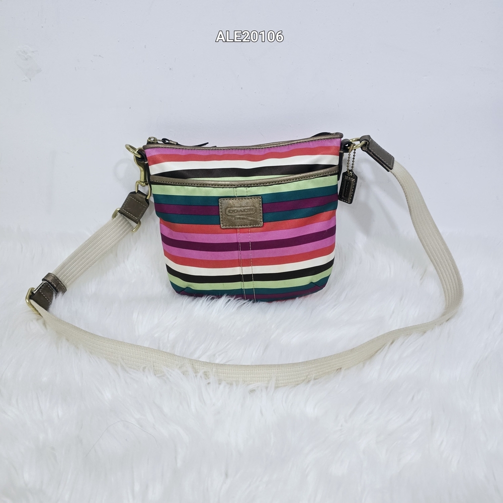 Coach Striped Milticolor Crossbody Bag 65th Anniversary Edition - Picture 17 of 17